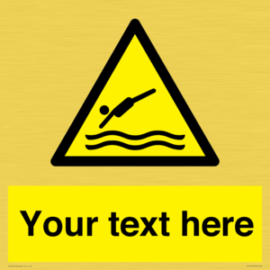 Custom Warning diving area